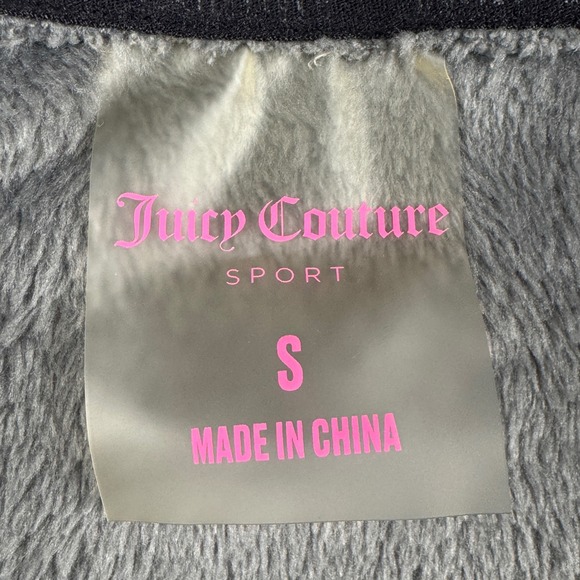 Juicy Couture Y2K Sport‎ Women's SUPER SOFT Velour Fleece Half Zip Hoodie Size S - Picture 5 of 16